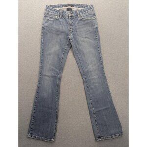 Levis 547 Platinum Flare Jeans Womens 6 Medium Light Wash Low Rise Stretch Denim